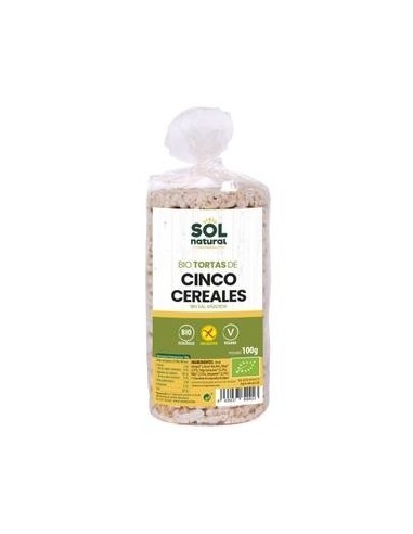 Tortitas 5 Cereales Sin Gluten Bio 100G (Sol)