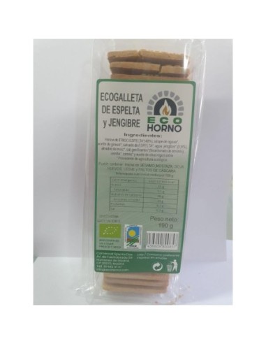 Galletas De Espelta Y Jengibre Bio 190Gr (Ecohorno)