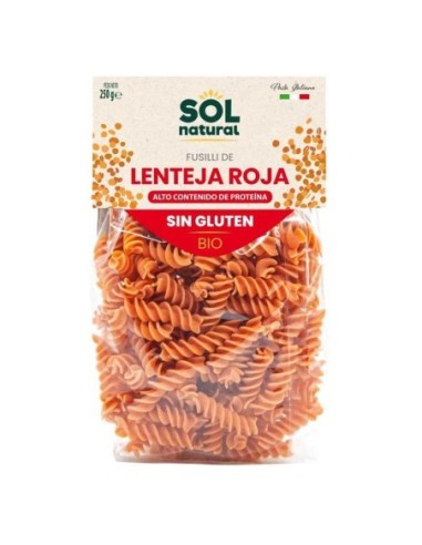 FUSILLI LENTEJA ROJA SOL NATURAL