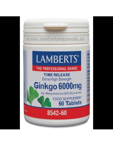 GINKGO BILOBA 6000 MG 60 COMP LAMBERTS