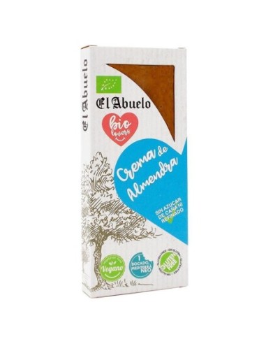 TURRON CREMA ALMENDRA BIO SIN AZUCAR SIN GLUTEN 200GR (EL ABUELO)