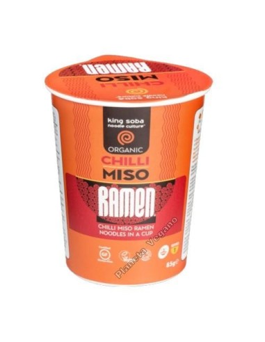 VASO SOPA RAMEN MISO CHILI BIO 85 G (KING SOBA)