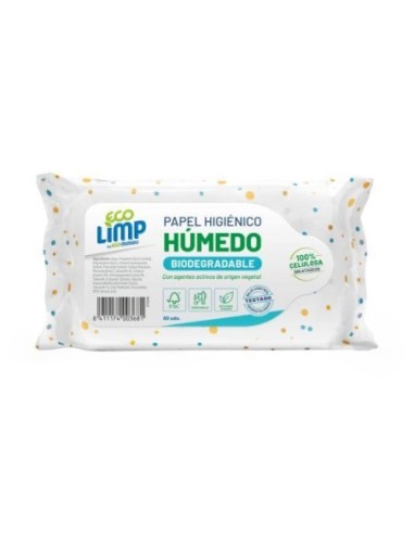 TOALLITAS PAPEL HIGIENICO HUMEDO BIODEGRADABLE FSC 60UDS (ECOMIMIDU)