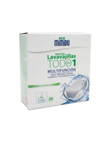 TABLETAS LAVAVAJILLAS TODO EN UNO 26 UDS ECO 468GR (ECOMIMIDU)