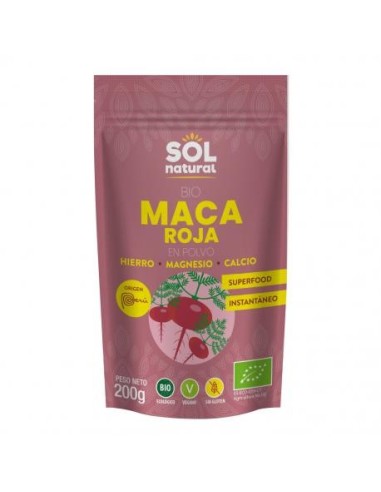 MACA ROJA POLVO BIO 200 GR.(SOL)