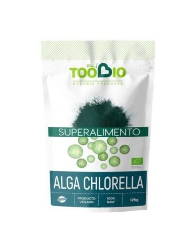 CHLORELLA POLVO RAW BIO 125G SIN GLUTEN (TOO BIO)